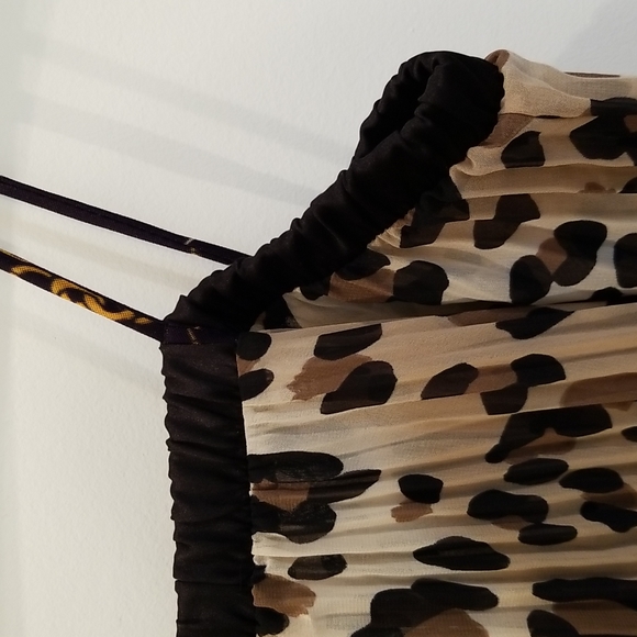 Loyd/Ford pleat leopard dress - Picture 3 of 7